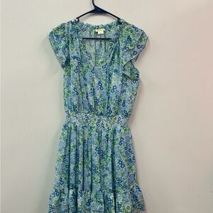 Shoshanna Blue and Green Floral Dress Size 6